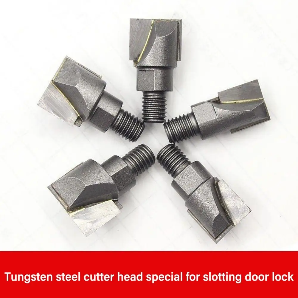 16-30mm Wooden Door Lock Slotting Cutter Screw Thread 10mm Shank CNC Bottom Cleaning Router Bit Steel