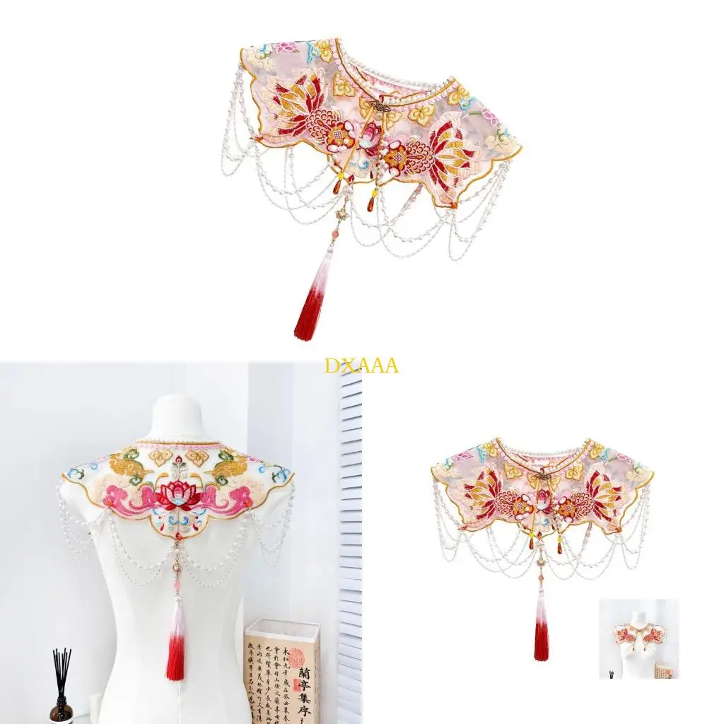 festives-dxaa-collar-desmontable-para-ninos-decorado-con-perlas-y-borlas