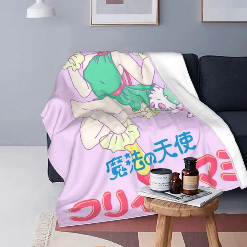 Shoujo Mahou No Tenshi Idol Creamy Mami Magical Angel Cute Girls Blanket Cover Flannel Throw Blankets for Bedroom Sofa Bedspread