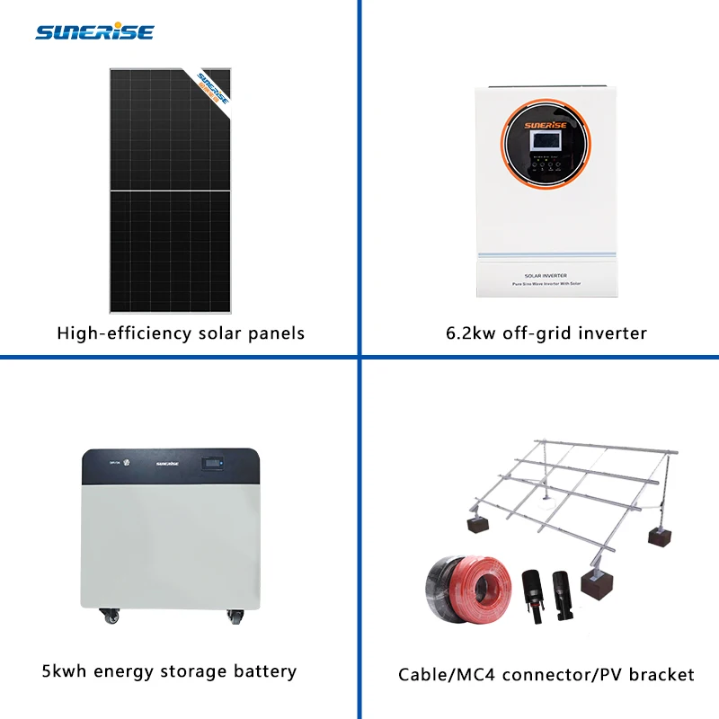 Hot Sale Solar System Storage Energy for Home Use High Quality Solar System All Black Solar Energy Roof Top System