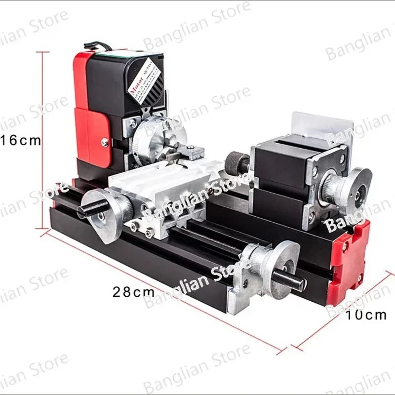 Six-in-one Multifunctional Woodworking Machine Tool Microcomputer Lathe, Metal Teaching Processing Machine Tool