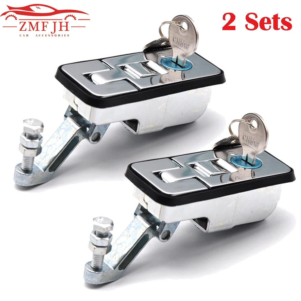 

AD 2 Sets Car Lock Recessed Mounted Compression Latch & Key For Boat Yacht RV Camper Trailer Motorhome Cabinet Tool Box