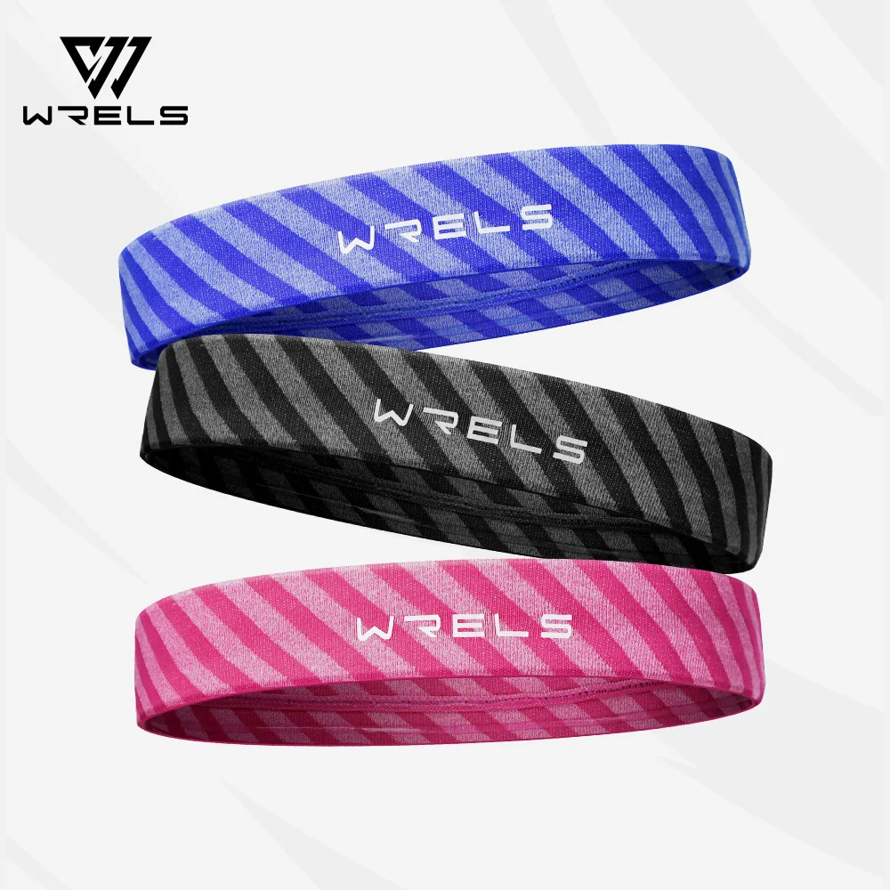 WRELS Running Yoga Quick Drying Elastic Sweat Hairband Anti Slip Elastic Sweatband Women Men Moisture Wicking Workout Sweatbands