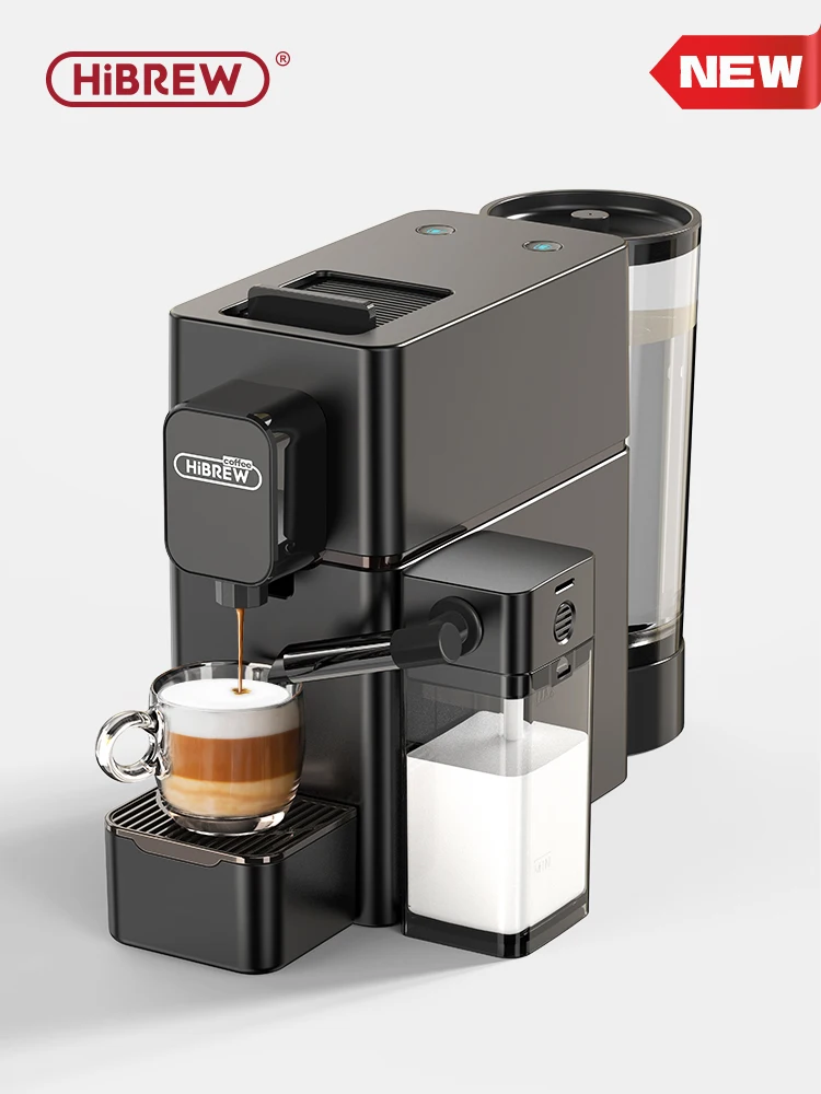 HiBREW Nespresso Capsule Coffee Machine Automatic Frothed Milk Cappuccino and Latte Espresso Coffee Maker H15