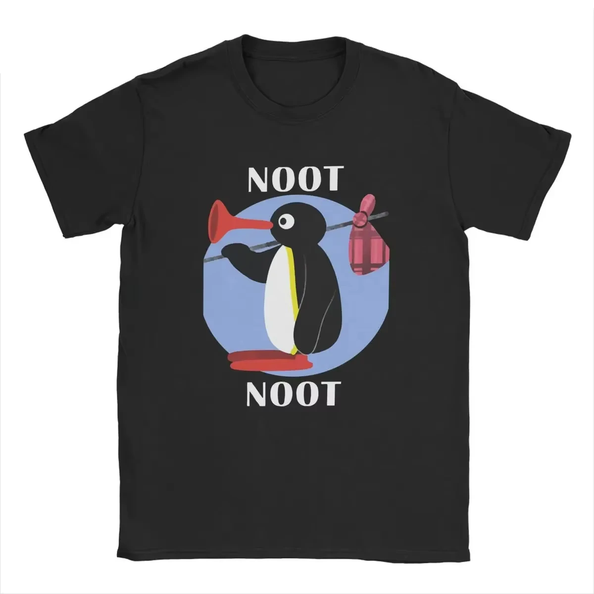 

Летняя футболка Noot Noot Pingu для мужчин и женщин, винтажные футболки с круглым вырезом, футболка с изображением пингвина, одежда в стиле Харадзюку, классическая женская одежда
