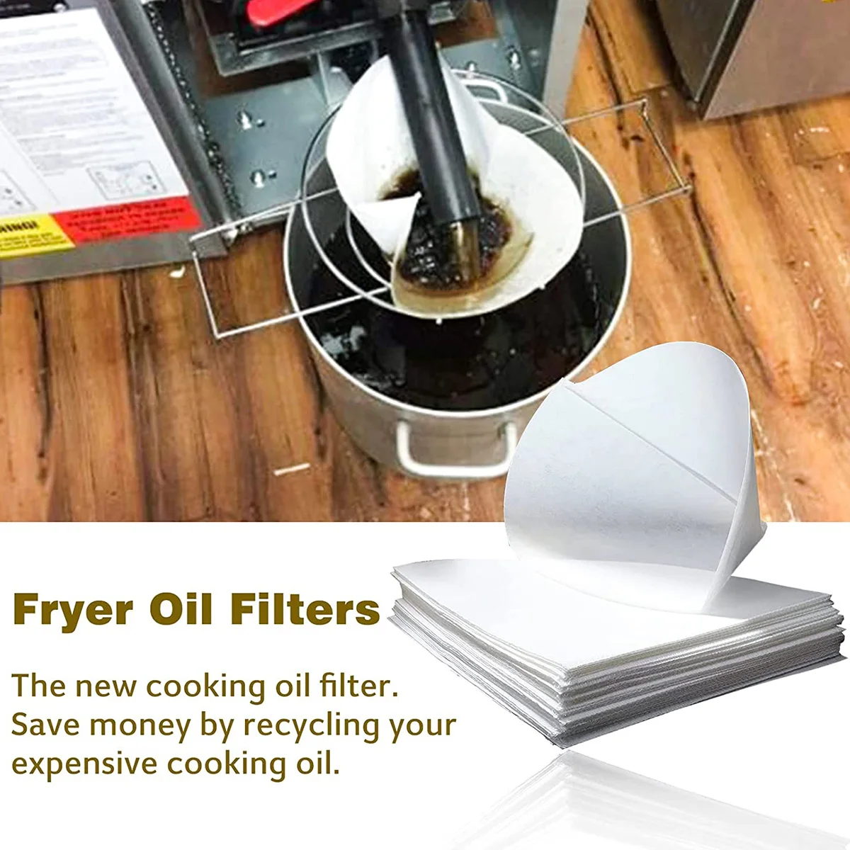 Fryer Oil Filter Cone Filters Non-Woven Filter Cones Cooking Oil Filter Cones Maple Syrup Filter Set Cones Filter for Kitchen