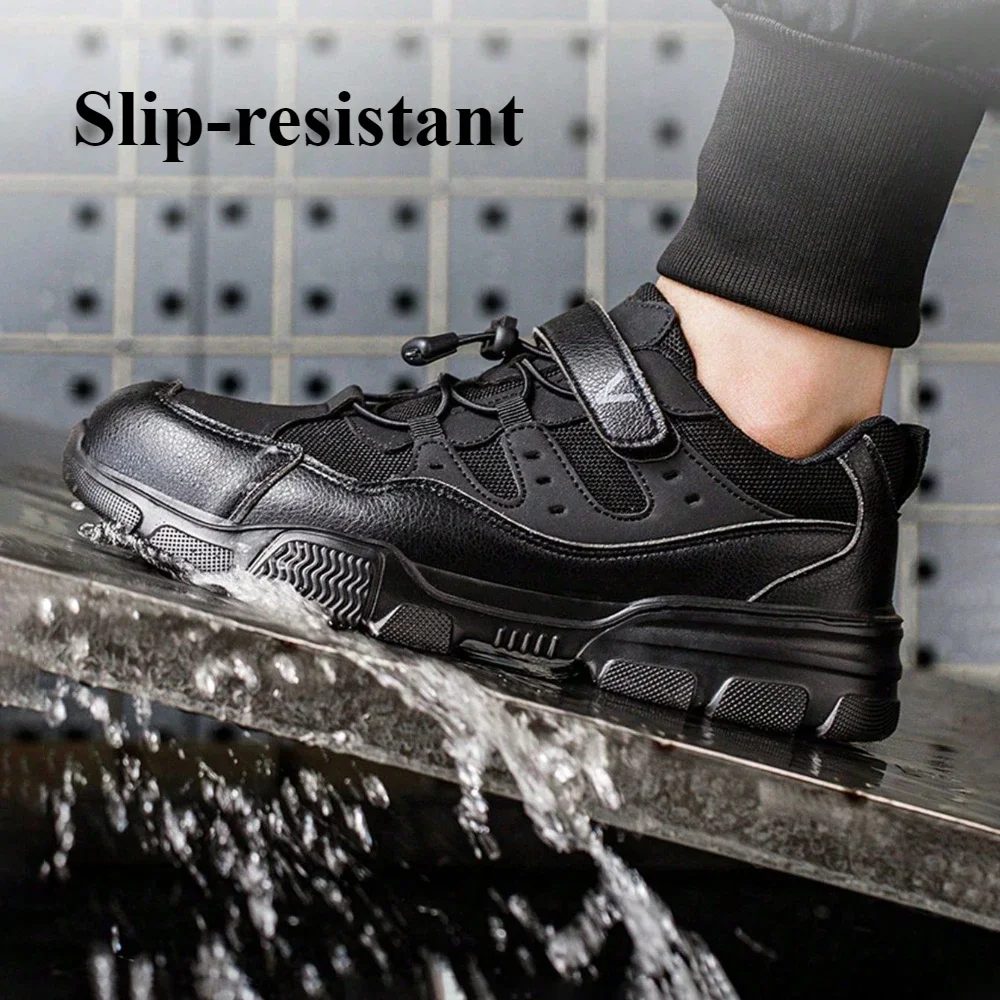 1pair Work Safety Shoes Unisex Breathable Protective Work Sneakers Steel Toe Shoes,Suitable for Construction Sites,Factories