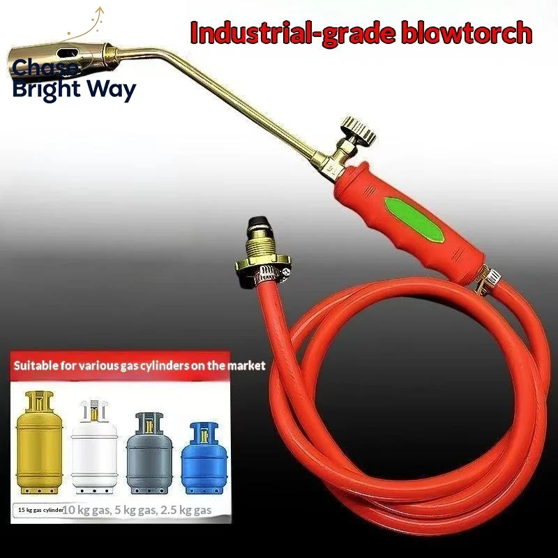 Single Double Switch LPG Liquefied Gas Torch Portable Flamethrower Spitfire Gun for Outdoor Camping Hiking BBQ Ignition Use