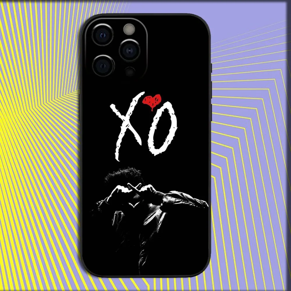 The W-Weeknd XO Phone Case For iPhone 16,15,14,13,12,11,Pro,X,XS,Max,XR,Plus,Mini Soft Black Cover