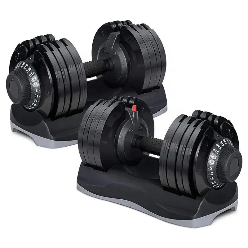 71.5 pound adjustable dial dumbbells