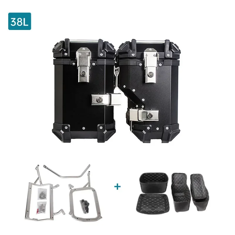 38L Motorcycle Modification Accessories Luggage Rack Side Rack Storage Box Aluminum Tool Box Suitable for  Triumph TIGER 850/900