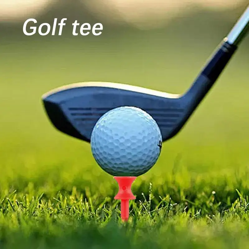 Tees de golfe curtos portátil, camada dupla, 50/100 peças, alto desempenho, reutilizável, equipamento de golfe para mulheres e homens