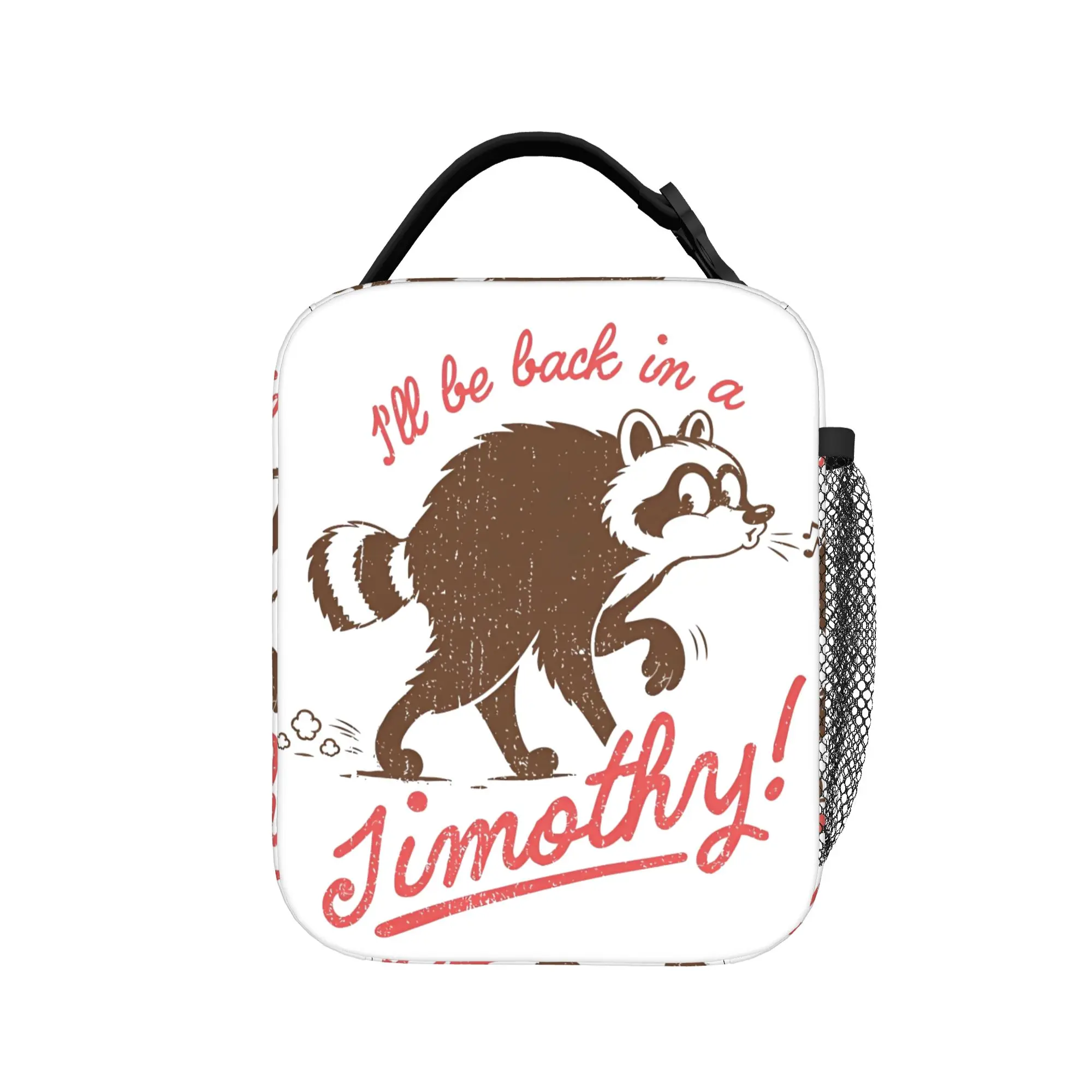 Protect Jimothy Raccoon Insulated Lunch Bag Thermal Bag Reusable,Lunch Container  High Capacity Tote Lunch Box Men Women Work