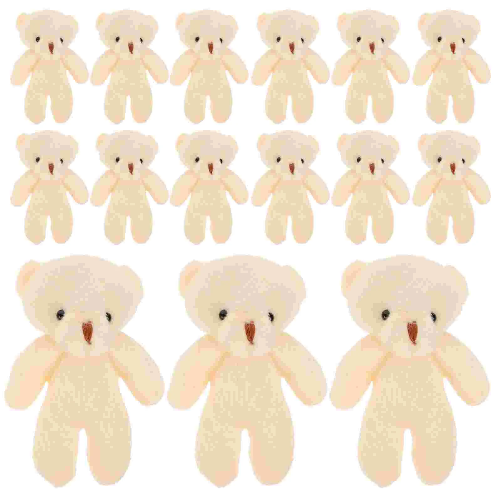 

20 Pcs Mini Bear Tiny Bears Stuffed Animal Portable Pendant Multi-function Figurines Lovely Bunny Toys Keychain Decor Adorable