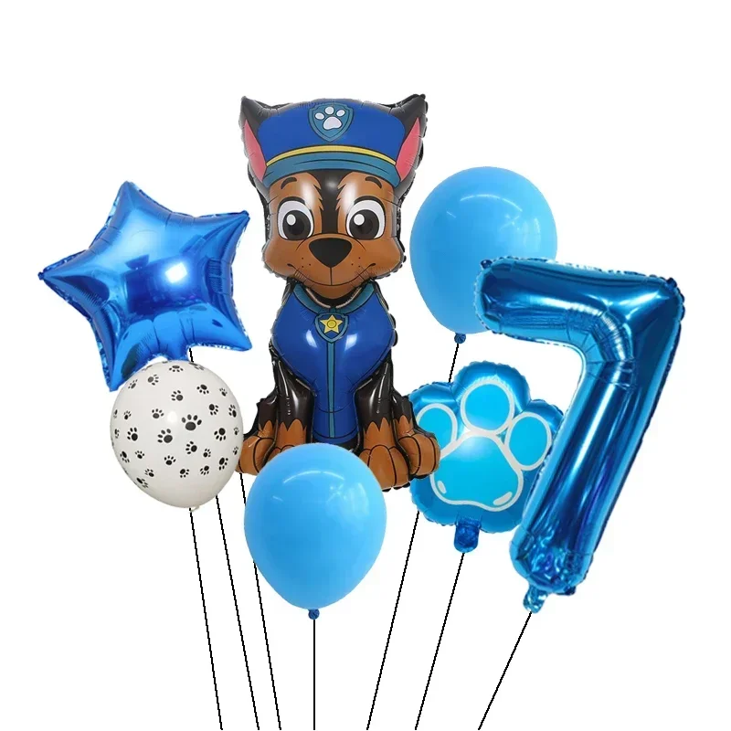 7pcs Paw Patrol Party Balloon Figure Sky Chasing Marshall Dog Aluminum Film Balloon Boy Girl Birthday Party Decoration Gift - view 4