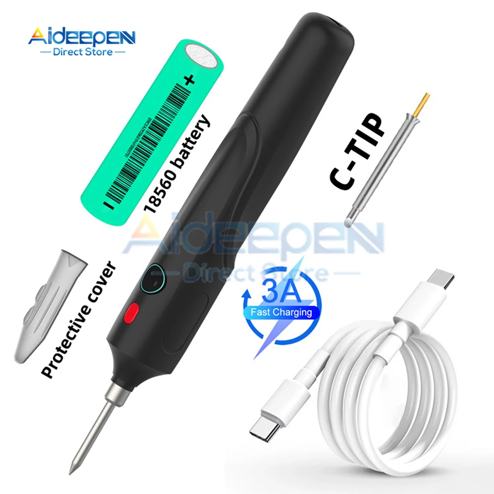 8W 3 Speed Temperature Contr Cordless Soldering Iron Set Removable Battery Rechargeable Soldering Iron Electronic Welding Tool