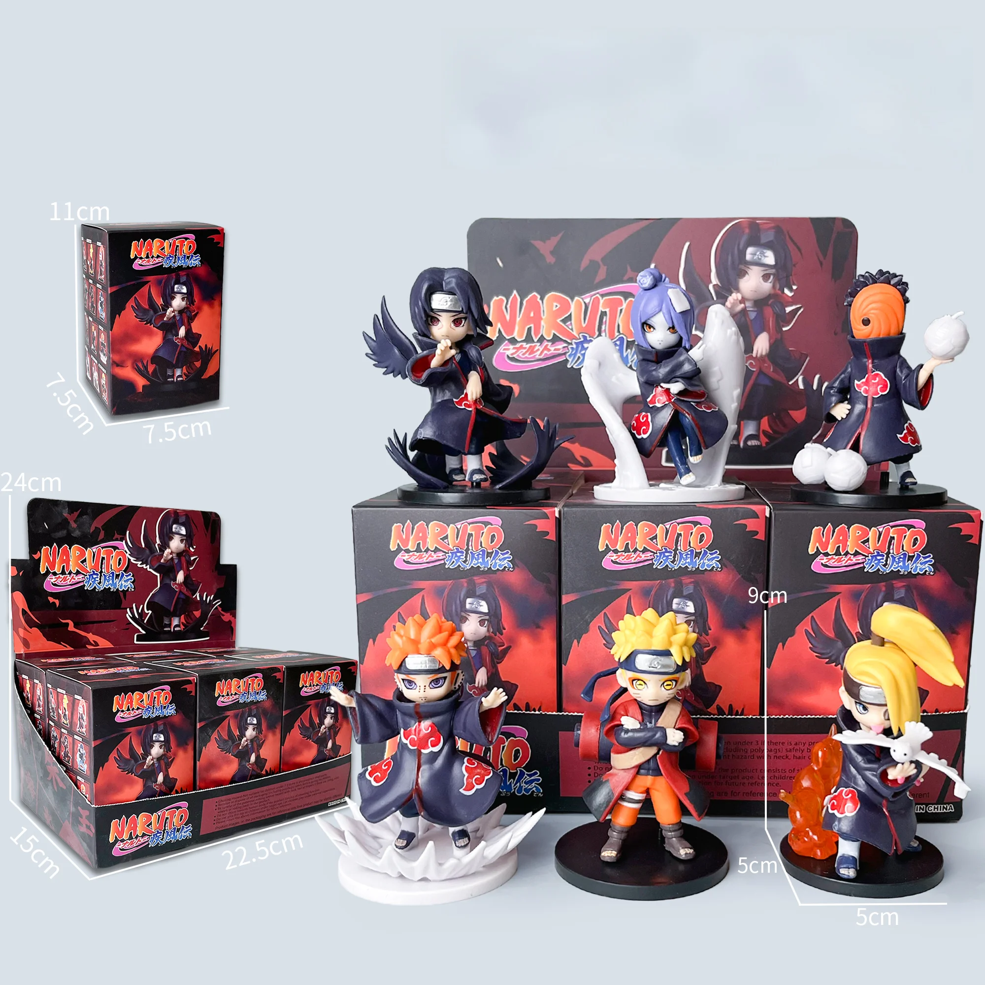 Série Shippuden Ninja War Dawn Organization : Boîte Mystère, Figurine Artisanale Tendance, Ornement de Bureau Créatif, Cadeau d'Anniversaire