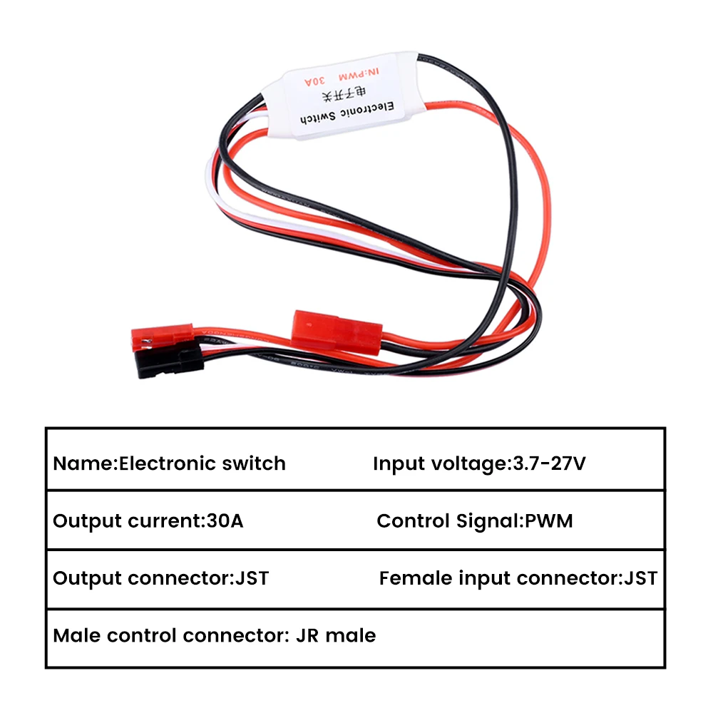 2A 20A 30A High Current Remote Electronic Switch 3.7-27V Model Plant Protection RC Drone Water Pump PWM Signal Controller Power