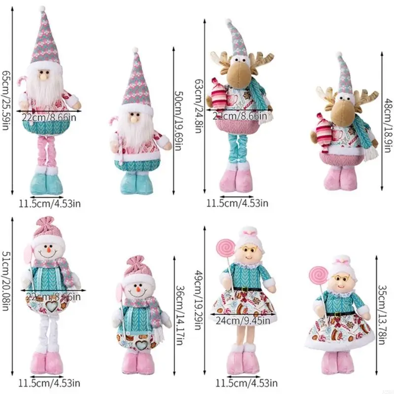 Celebratory Fabric Flexible Christmas Figure For Window Threshold Party Decoration A2BB