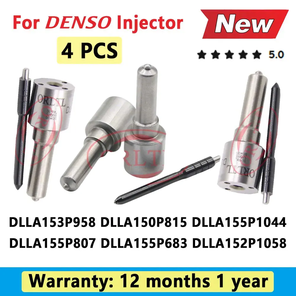 

4 PCS ORLTL New DLLA153P958 DLLA150P815 DLLA155P1044 DLLA155P807 DLLA155P683 DLLA152P1058 Diesel Injector Nozzle for Denso