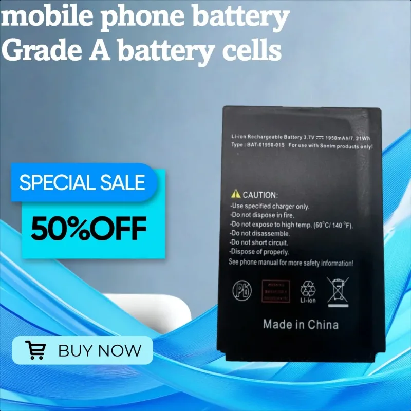 

3.7V 1950mAh Mobile Phone Batteries BAT-01950-01S For Sonim XP5560 and XP3300