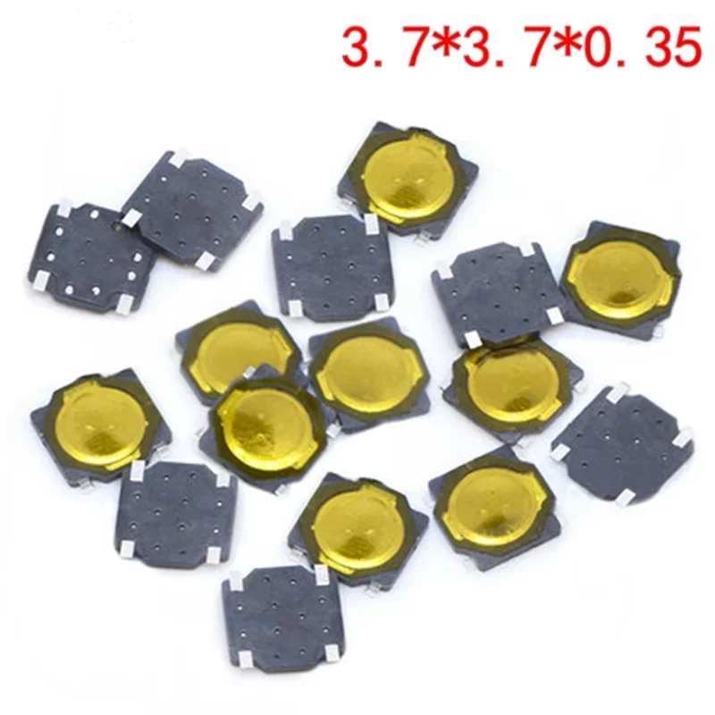 50PCS Metal Dome 3.7*3.7*0.35MM Thin Film Touch Switch 4 Feet Foot Patch Micro Button Switch 3.7 * 3.7 * 0.35 mm