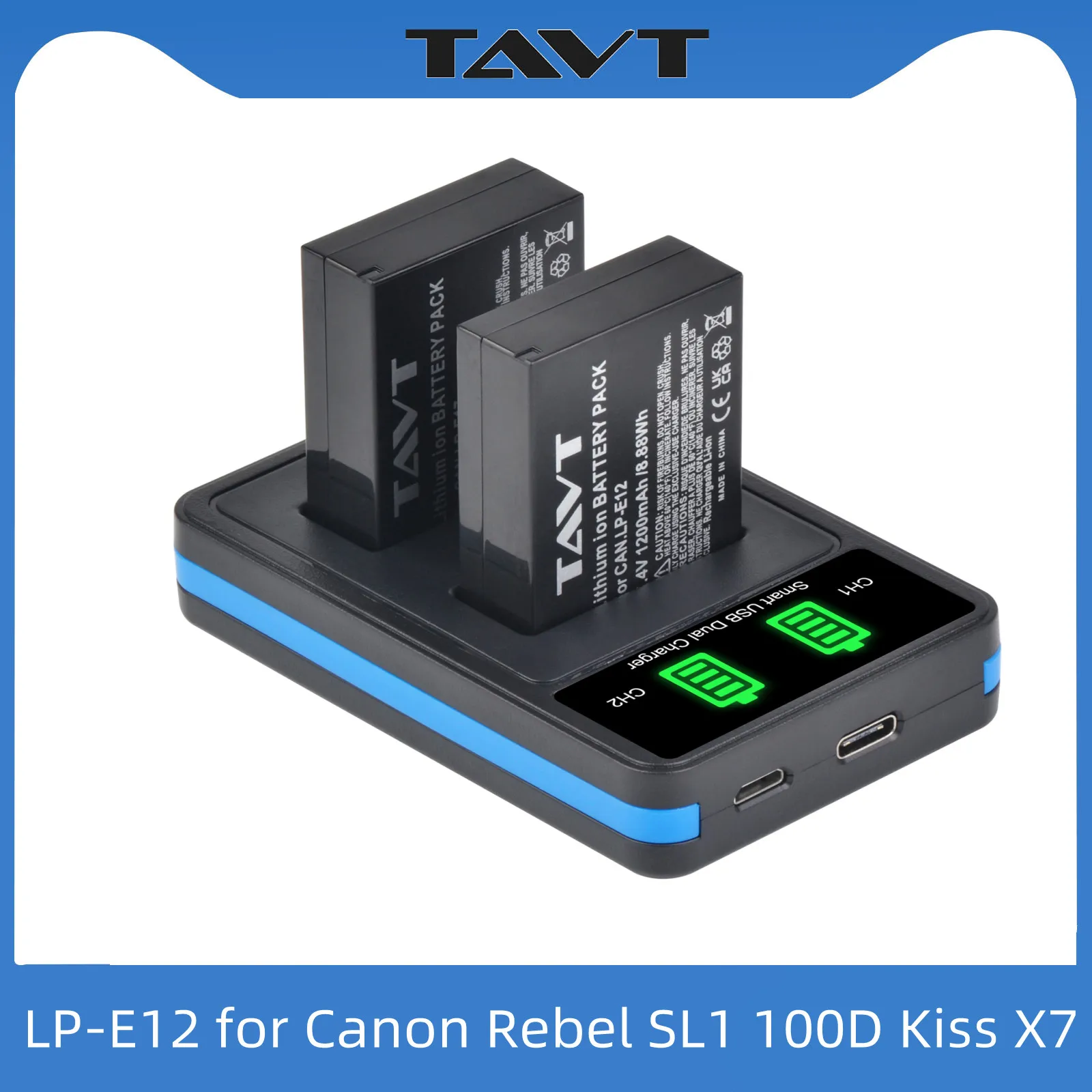 LP-E12 LPE12 LP E12 для Canon Rebel SL1 100D Kiss X7 EOS-M M2 EOS M10 M50 M100 M200 и зарядное устройство со светодиодной подсветкой USB и Type C LP-E12 LPE12 LP E12 для Canon Rebel SL1 100D Kiss X7 EOS-M M2 EOS M10 M50 M100 M200 и зарядное устройство со светодиодной подсветкой USB и Type C