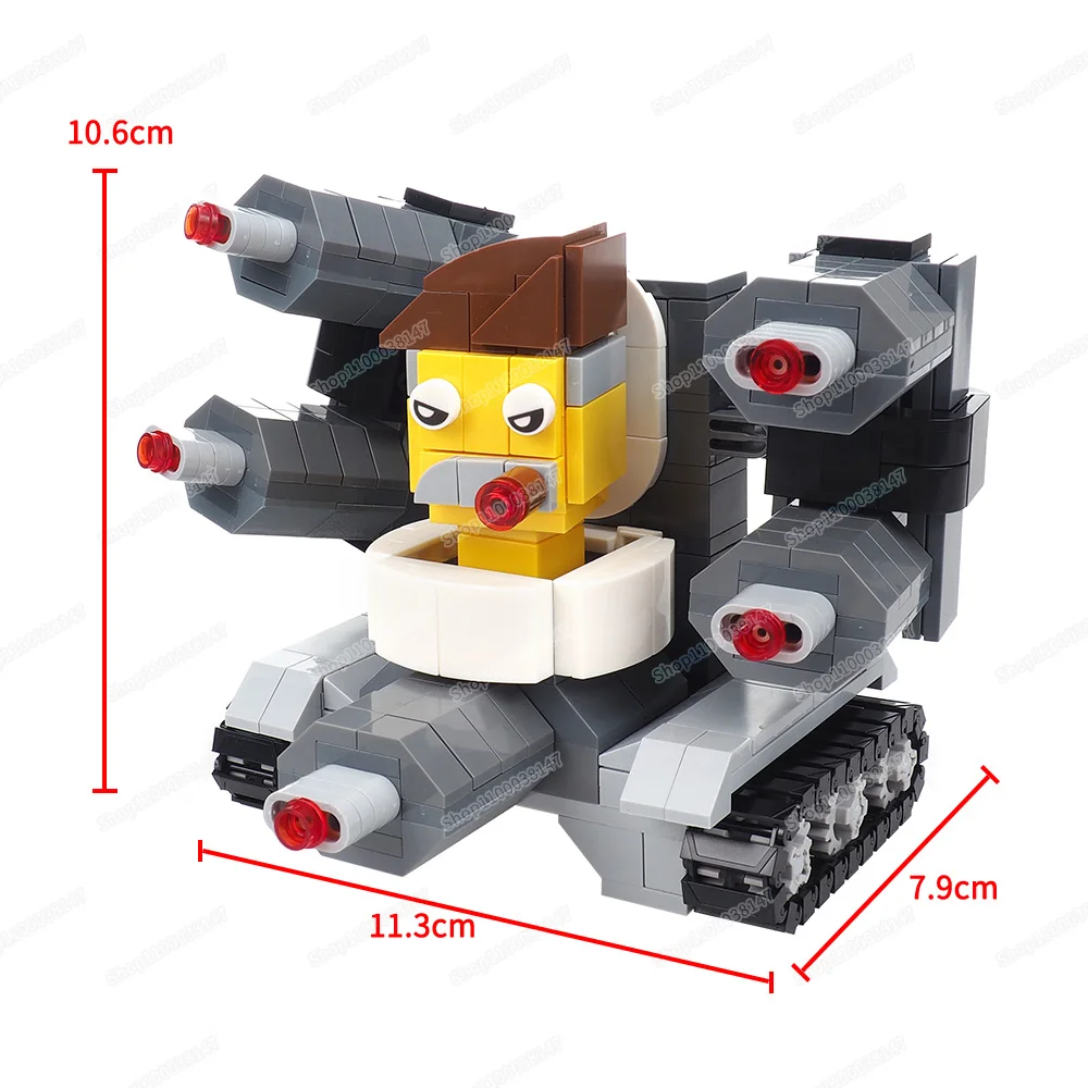 Bathroom Toilet Tank Laser Cannon Building Block Assemble Moc Military Figures Toilet Man War Scenes Model Child Gifts Boy Toys