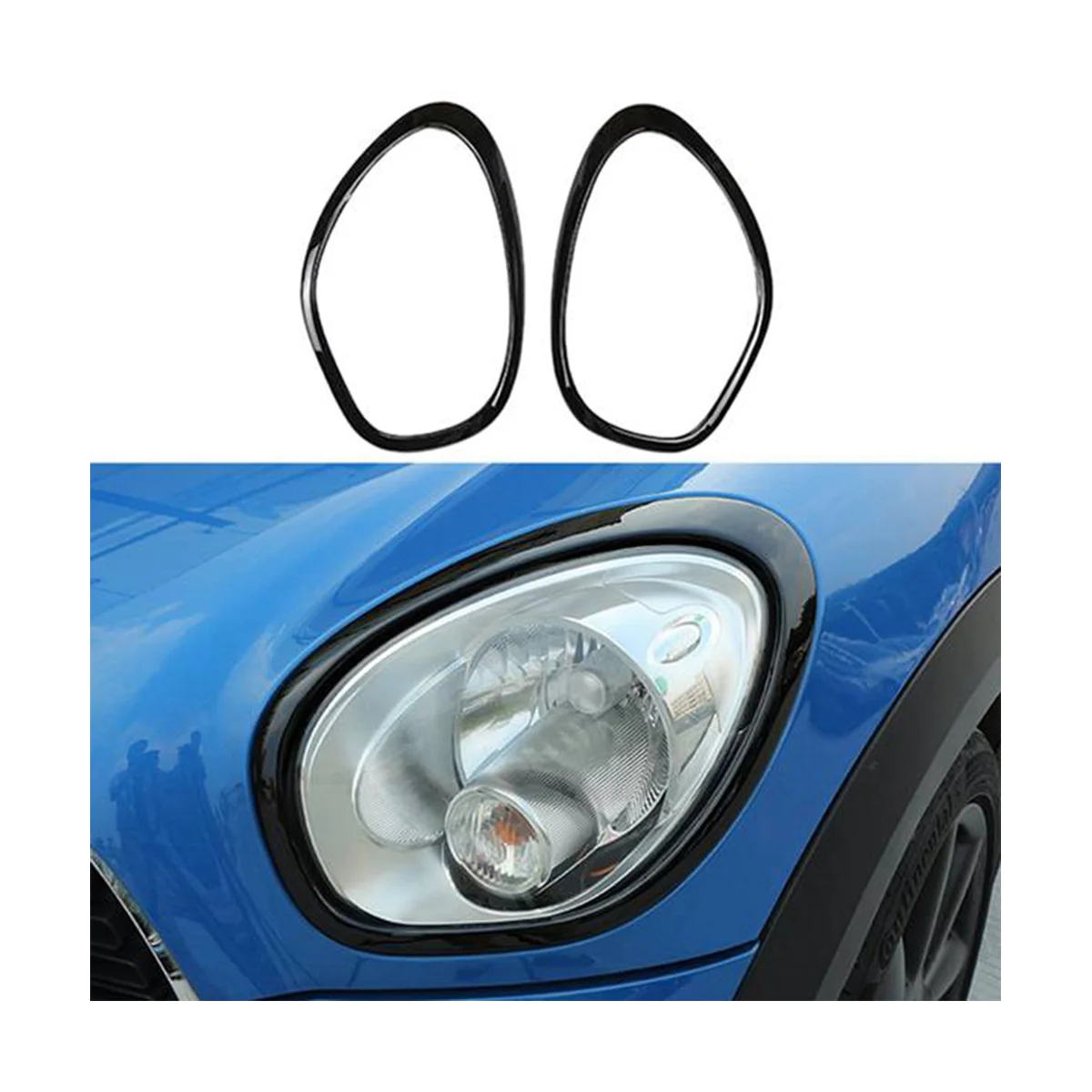 4 Set Voor Mini Countryman R60 2011-2016 Voor En Achter Koplamp Frame Ring Bekleding Accessoires