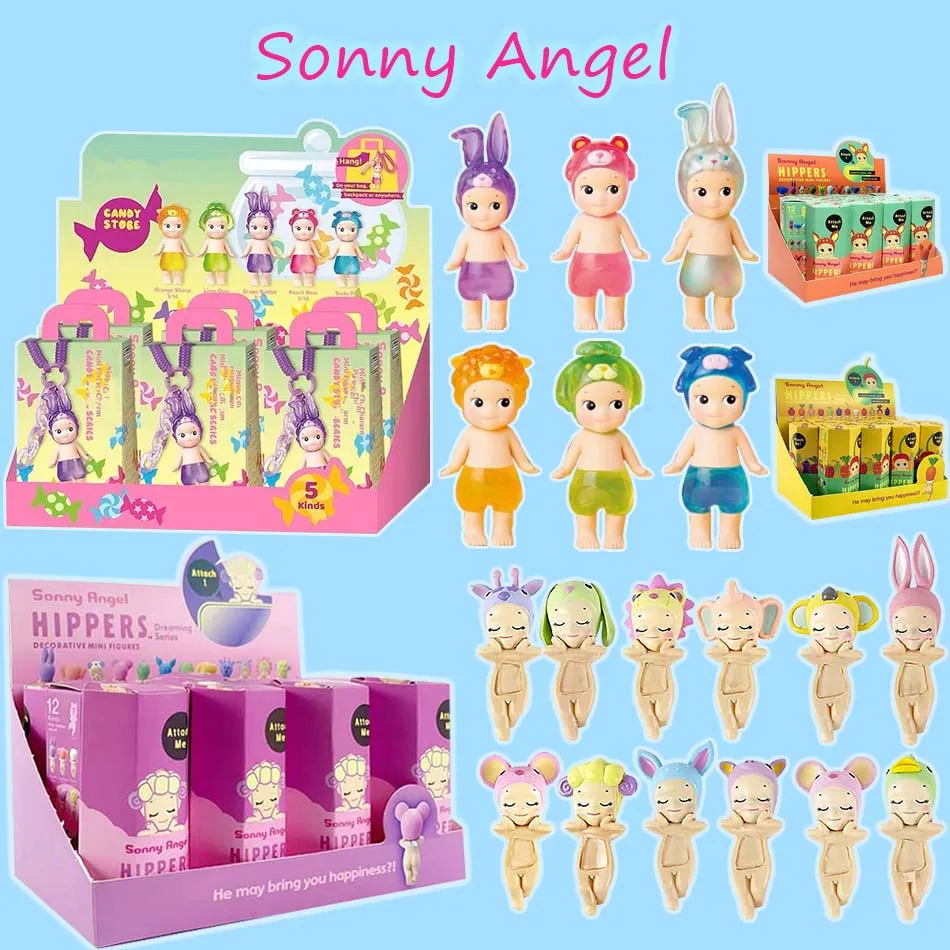 Sonny Angel Hipers Mini Figure Charm Candy Store Series Figurine Key Buckle  Anime Halloween Christmas Mystery Gift