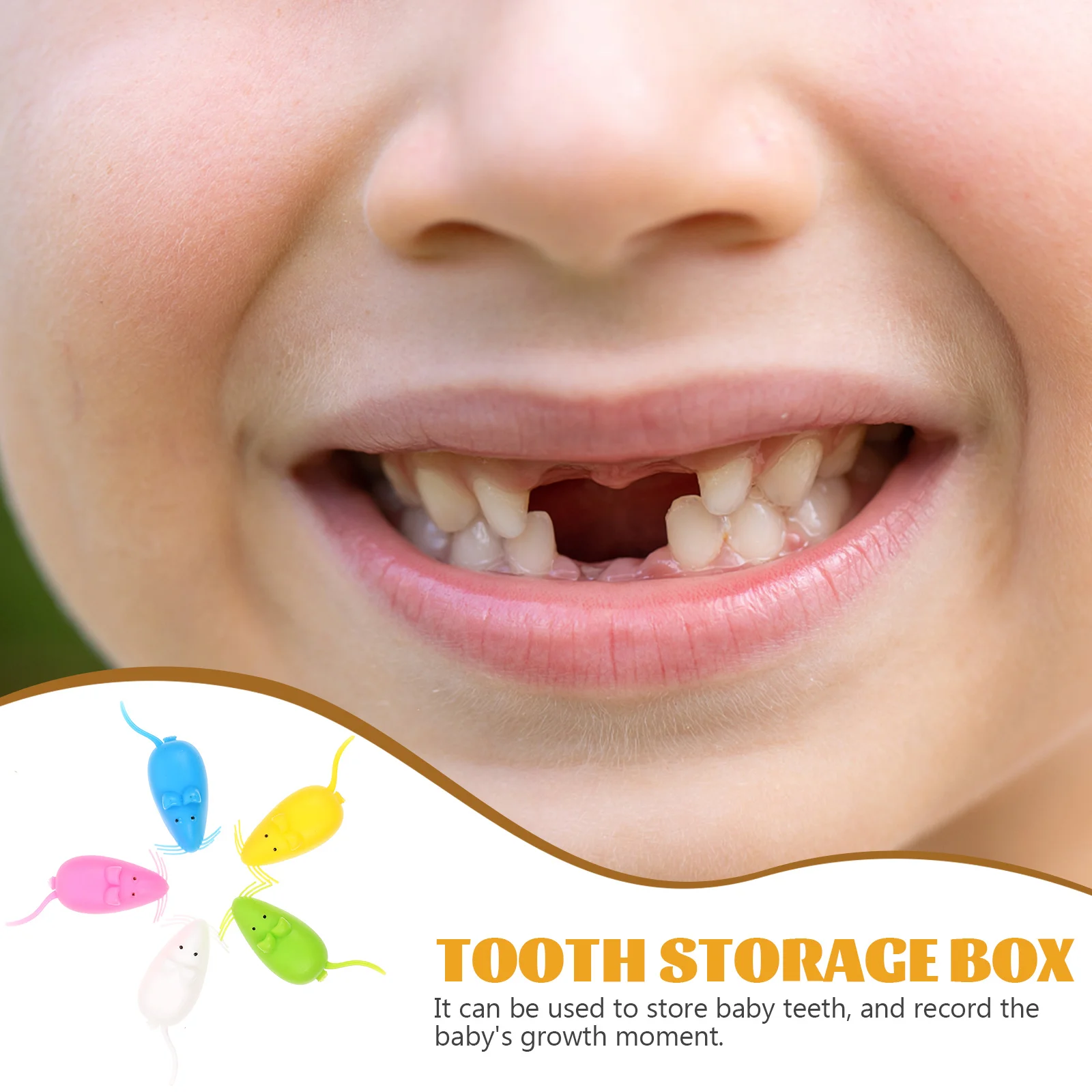 

100 Pcs Baby Tooth Box Children Teeth Storage Container Kids First Tooth Keepsake ganizer Plastic Smooth Safe
