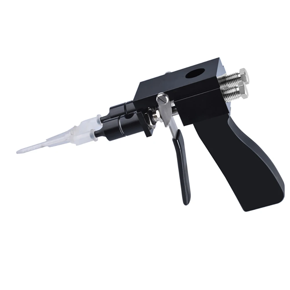 Black manual ab glue gun glue filling machine, back-suction manual double liquid dispensing valve, handheld dispensing valve