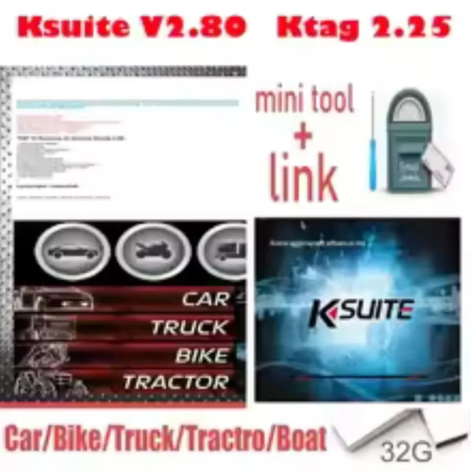 2026 Hot Ksuite 2.80 ECU Programmer Tool Auto Diagnostic Software for Car Truck Bike Tractor Boat - Fix RSA Error KESS V2 V5.017