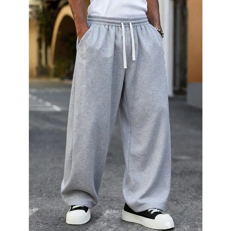 

Мужские бархатные спортивные брюки в американском уличном стиле, осенние повседневные свободные брюки прямого кроя, спортивные брюки, мужские брюки