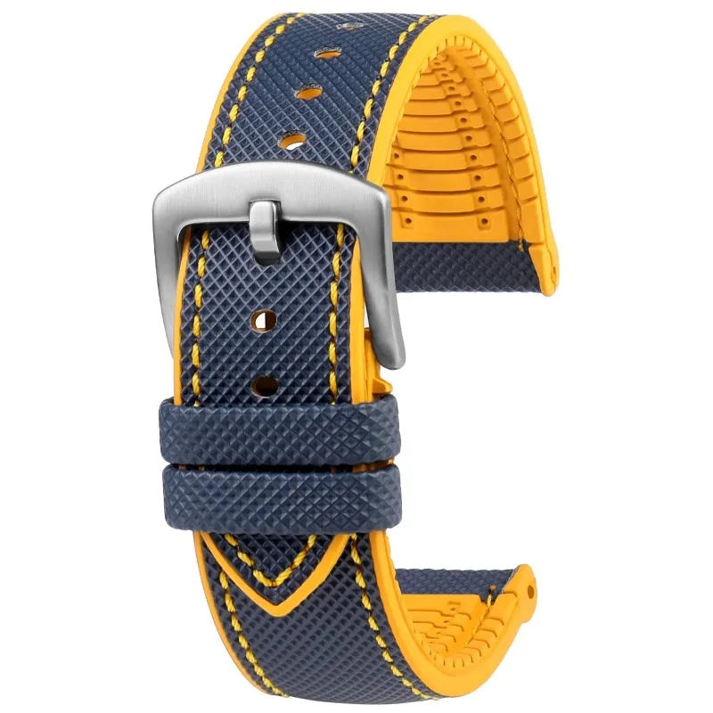 22mm 23mm rubber strap For CITIZEN Blue Angel Watch JY8078-52L/01L AT8020-54L/03L Sports waterproof Watchband men Bracelet parts