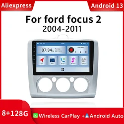 Android 13 Car Radio For Ford Focus 2 3 Mk2 Mk3 2004 2005 - 2011 Multimedia Player Navigation GPS 2Din Carplay Stereo NO DVD
