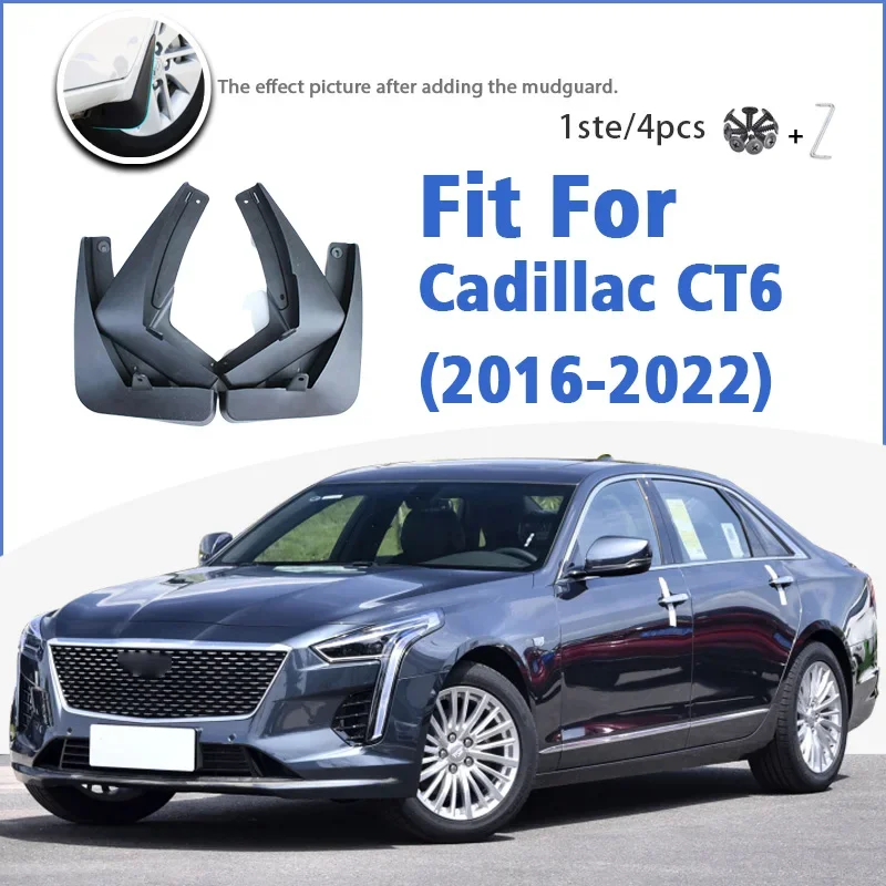 

For Cadillac CT6 2016 2017 2018 2019 2020 2021 2022 Mudflaps Fender Mud Flap Guards Splash Mudguard Car Accessories 4pcs