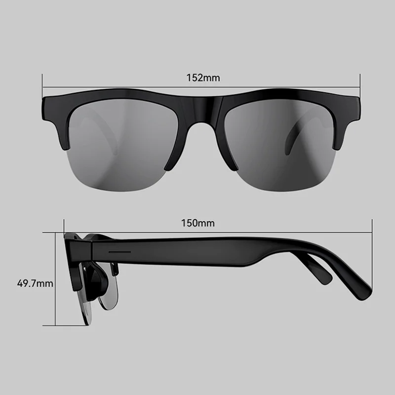 AI Smart Glasses Touch‑Control Music Bluetooth Call Voice Assistant Touch Control Fashion Translator Voice Assistant Sunglasses image 6