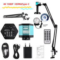 4K Digital  Microscope 1080P FULL HD Industrial Microscope150X C-Mount Digital Microscope Camera For PCB Soldering Phone Repair
