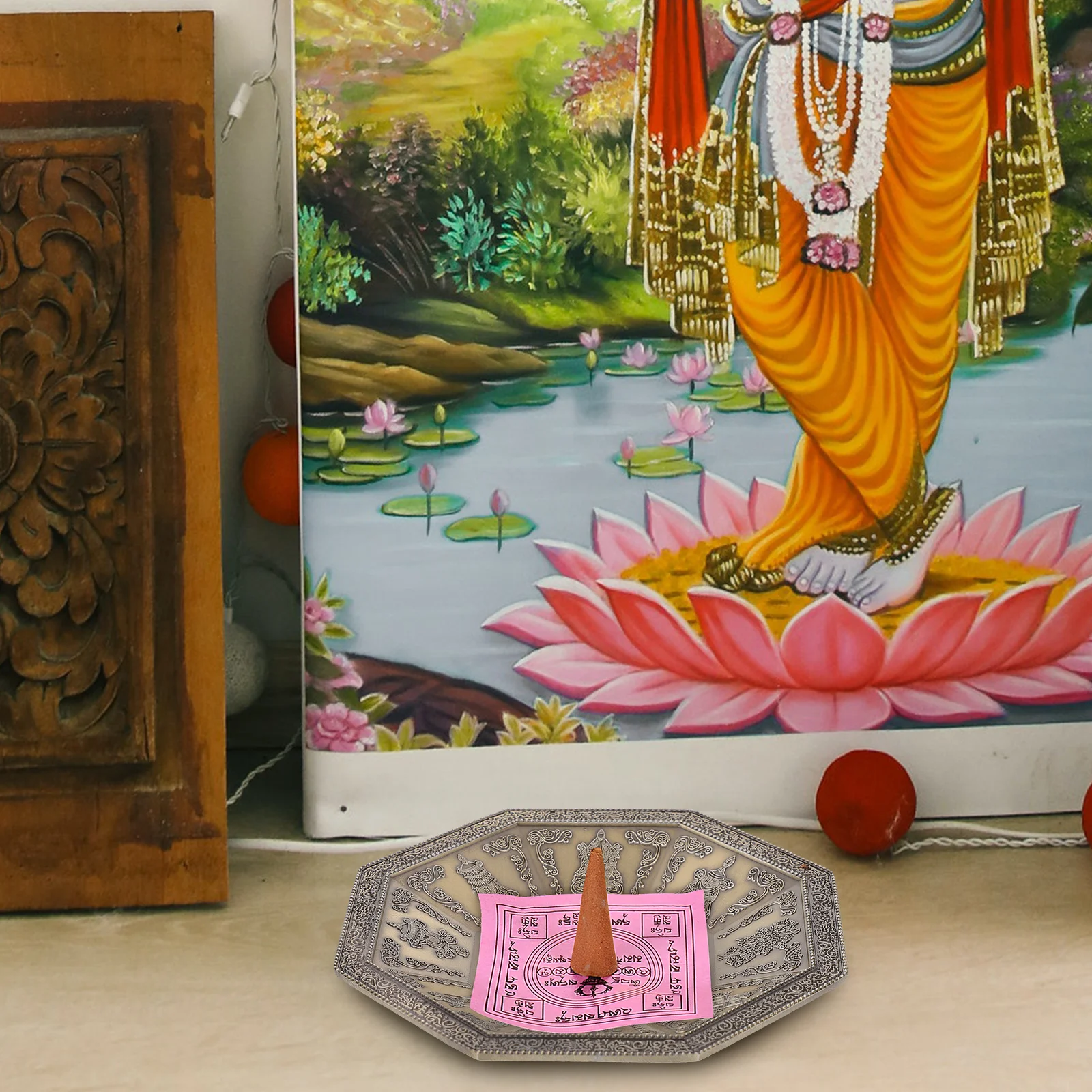 سبيكة البخور الرماد الحاويات الرجعية ديكور ديني هيكل مستقر طرد الأرواح الشريرة ديكور معبد المنزل