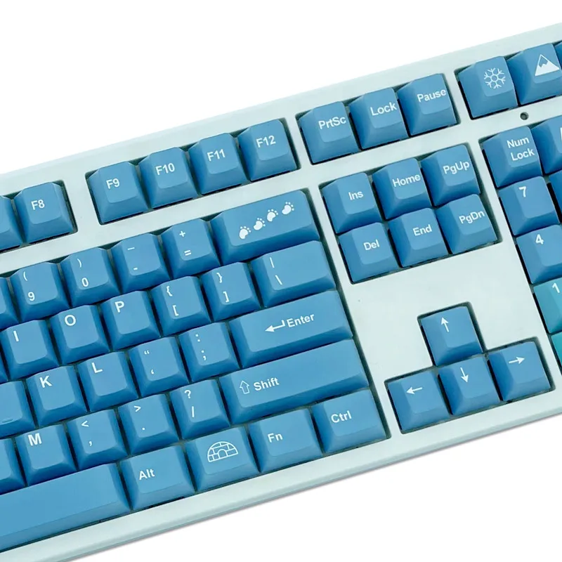 Imagem -03 - Gmk Yeeti-keycaps Gradiente Cor Keycap Teclado Mecânico Perfil Cereja Pbt Sublimação Dye 61 68 87 104