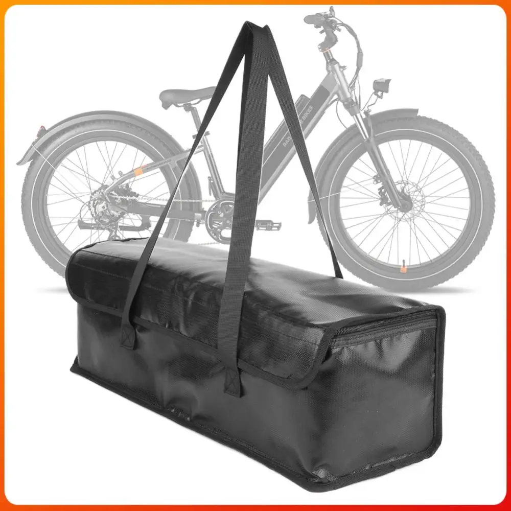 

Сумка для аккумулятора электровелосипеда, безопасная сумка для хранения литиевых батарей большой емкости, водонепроницаемая сумка для транспортировки батарей для зарядки