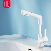 Diiib Basin Faucet Pull Out Lifting Rotatable Bathroom Faucets 2 Ways Nozzle Rainfall Stream Sprayer Hot Cold Water for Kitchen