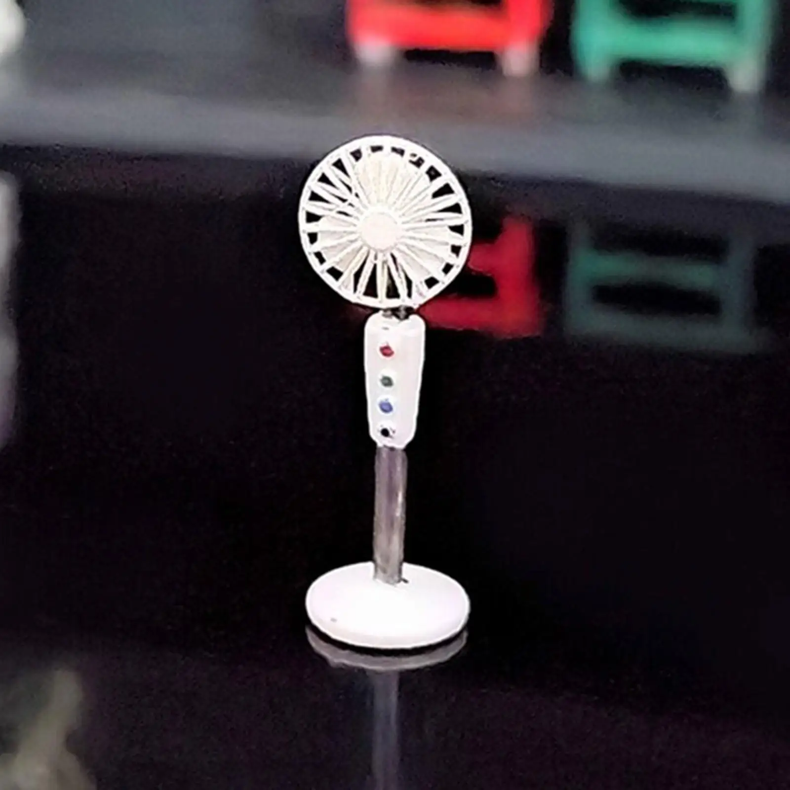 

1 64 Scale Miniature Fan Model Resin Detailed Household Appliance Ornament for Car Garage Scene Micro Landscape