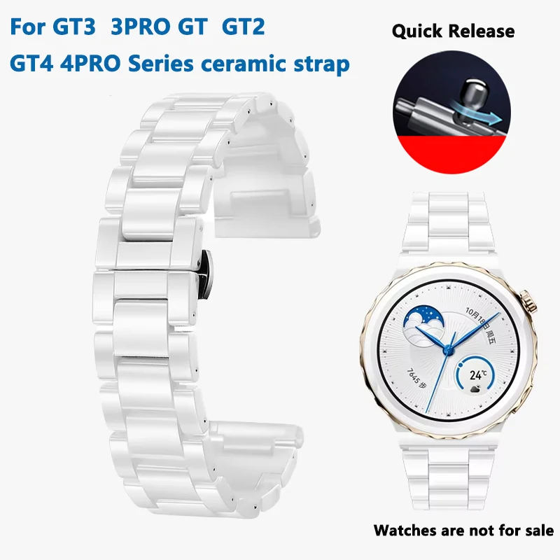 For Huawei Smart Watch GT4 4PRO GT3 3PRO GT GT2 series Ceramic watchband 41mm 46mm Samsung men women strap18 20 22mm bracelet