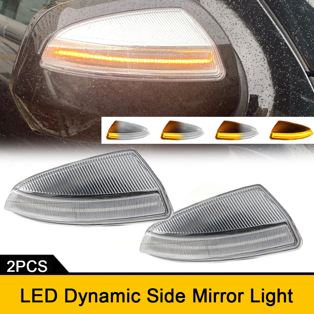 LED Sequential Blinker Side Mirror Marker Turn Signal Lights Parking Warning Lamp for Mercedes Benz ML W164 ML550 ML450 ML350