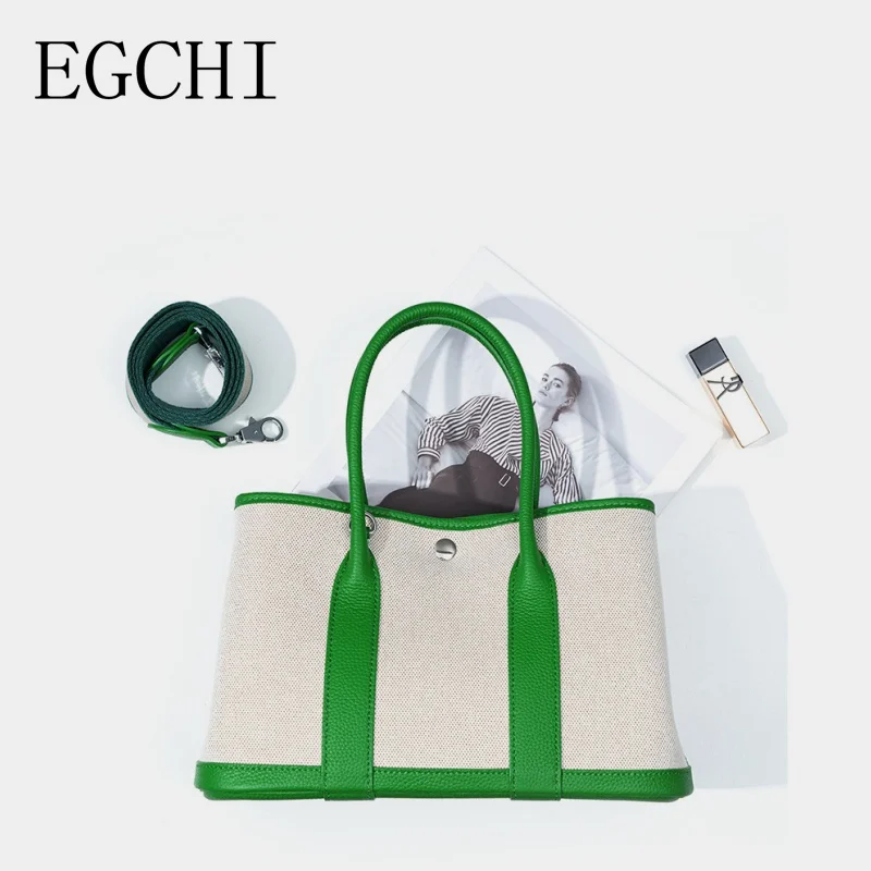 

EGCHI Luxury Garden Party Tote Shoulder Bags For Women Elegant Handbags Women Designer Tote Famous Brand Shoulder Purse Bosla