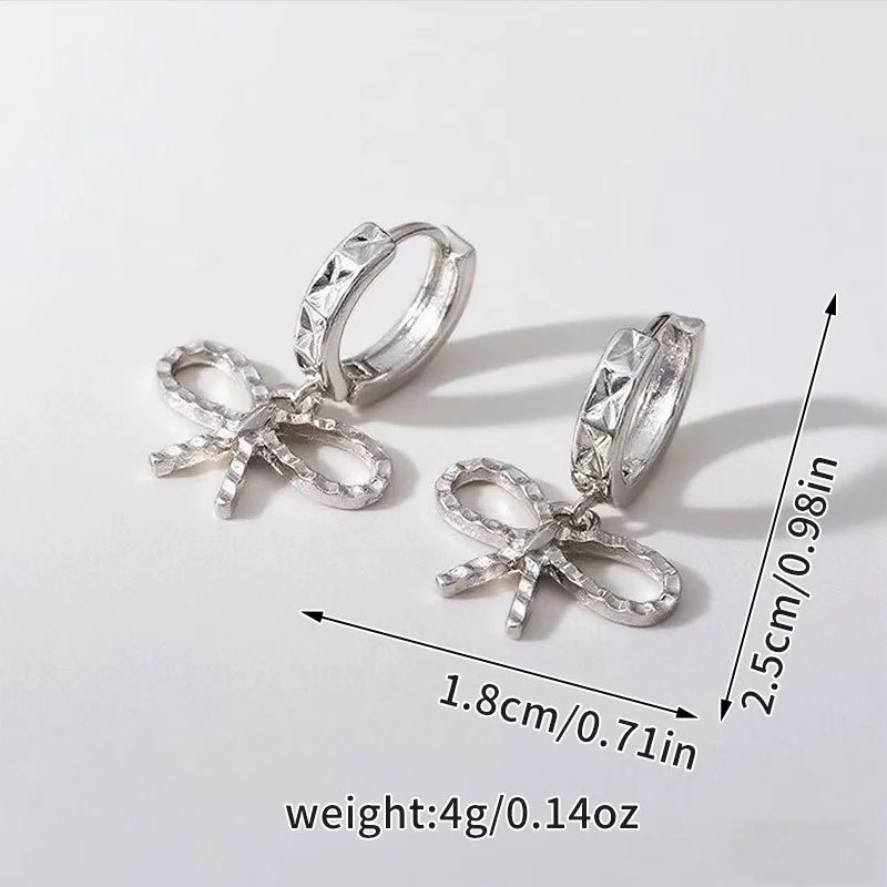 Fashionable Bow Personalized and Trendy Women's Earrings Bowknot Ear Studs with A Sense of Design