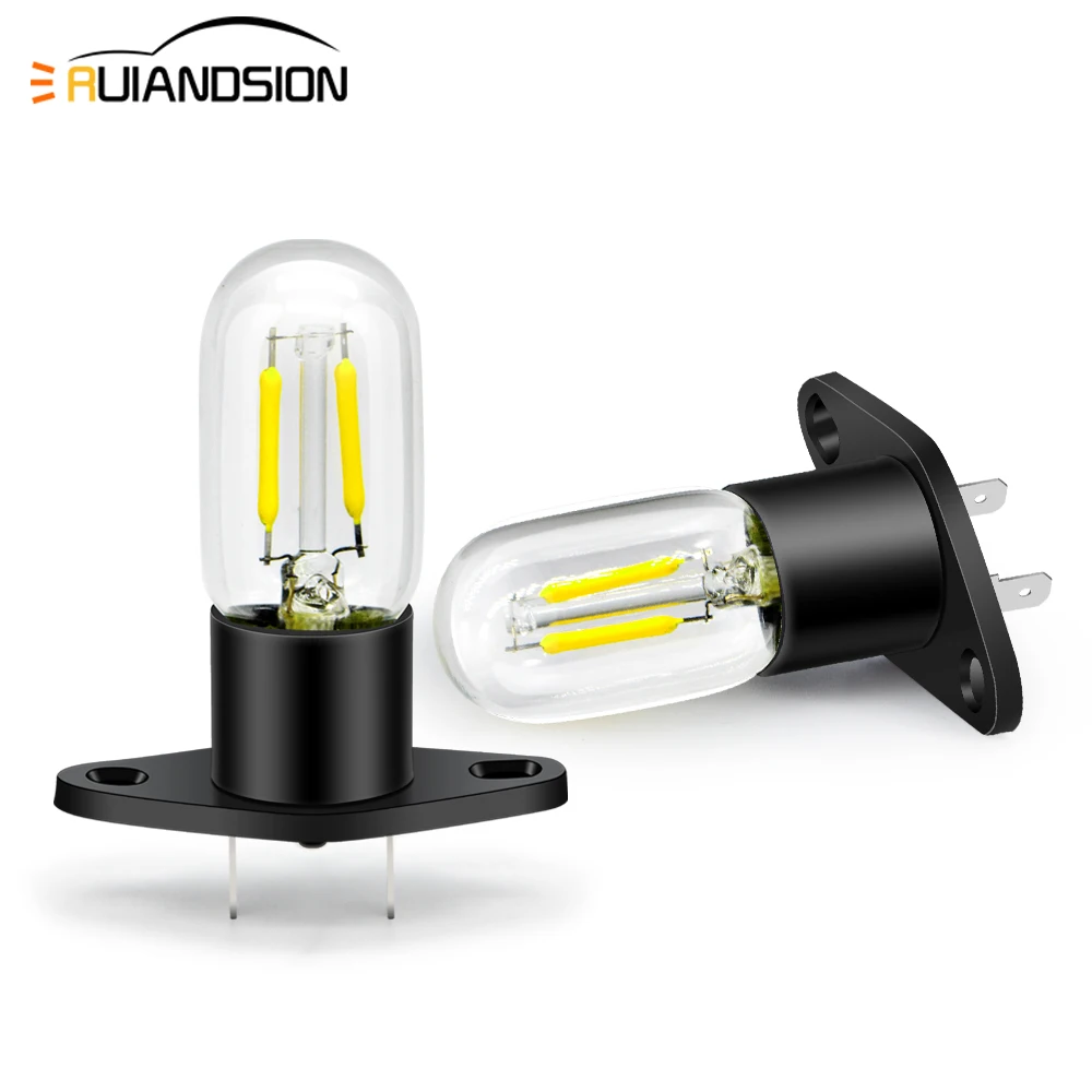 

2Pcs T170 LED Lighting Fixture Bulb White 6000K Warm White 110-130V 2Filament LED Light Replacement for Shelf lights Dome Lamp
