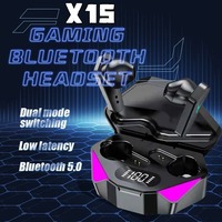 X15 TWS Wireless Earphone 5.3 Bluetooth Headphone 65ms Low Latency Earbud Esport Gaming Headset with Mic